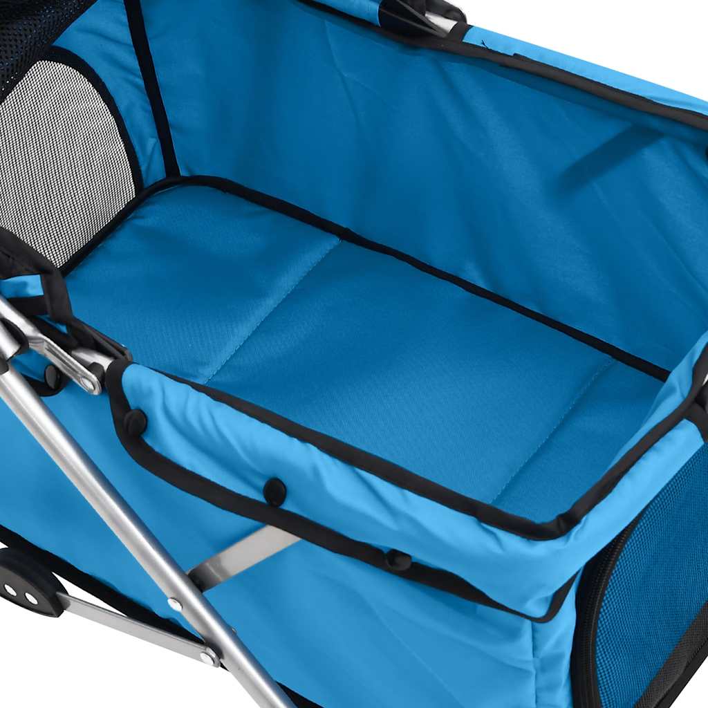 Foldable Pet Stroller Blue 76 x 50 x 100 cm Oxford Fabric