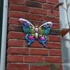 Beautiful Fence Ornament 3D Hanging Sculpture Metal Butterfly Wall Art Garden Decorative