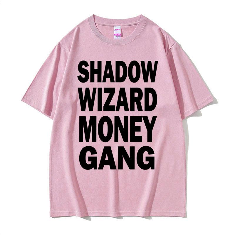 Joeyy Shadow Wizard Money Gang Футболки с принтом букв Смешная футболка с мемом Y2K Мужчины Женщины Харадзюку Хип-хоп Оверсайз Уличная футболка