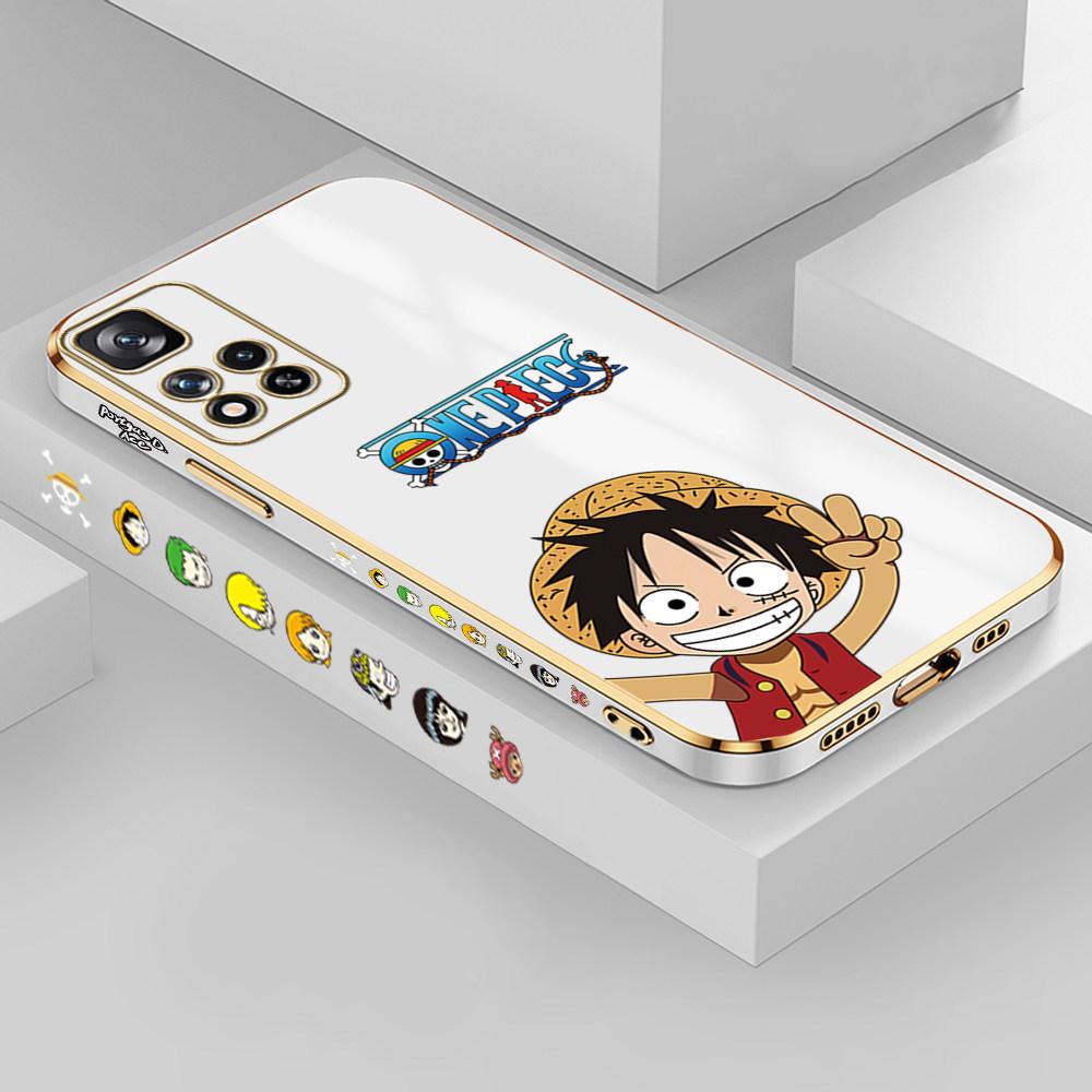 For Redmi Note 13 Pro 12 Pro 12S 11 Pro 11S 10S OPPO A38 A77s A96 Realme C33 C65 OnePlus Cute Luffy Design Full Camera Protect Soft Phone Case