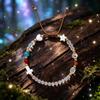 Handmade Braided Bead Wrap Adjustable Story of Bracelet Fashion Cross Beaded Bracelet  for Women
