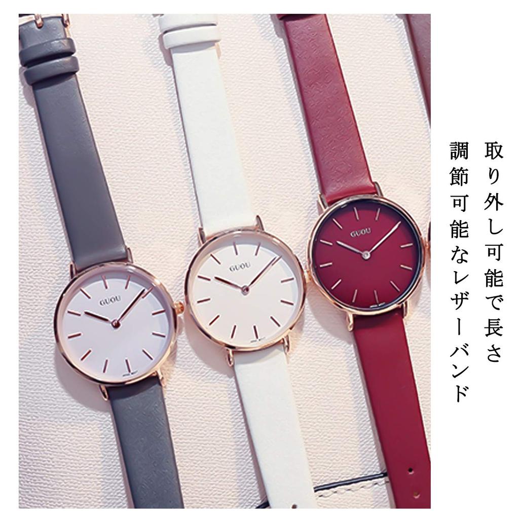 Часы RORIOS с простым кожаным ремешком и дисплеем даты, кварцевые аналоговые водонепроницаемые модные повседневные часы для студентов колледжей и банкетов для бизнеса для женщин