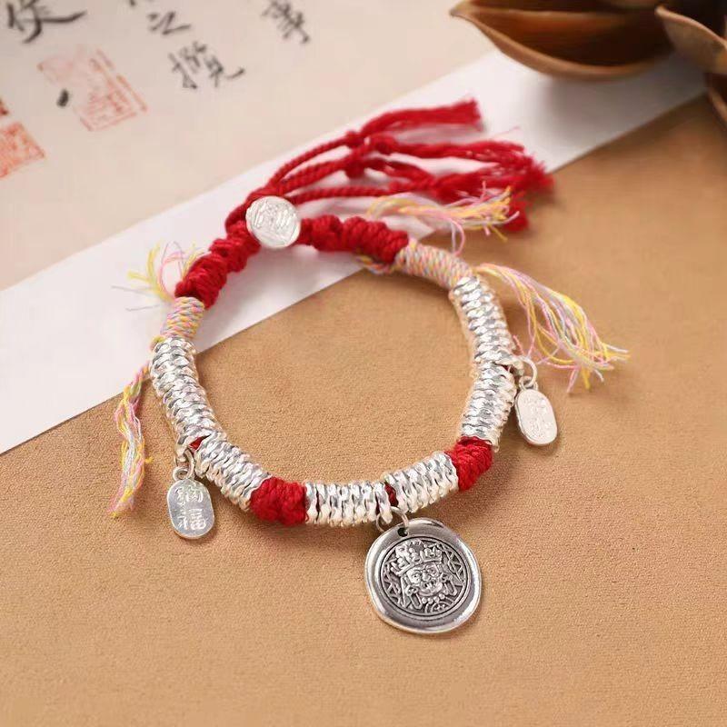 Cotton Handcrafted Tibetan Rope Bracelet For Women Celebrating Cultural Heritage Style And