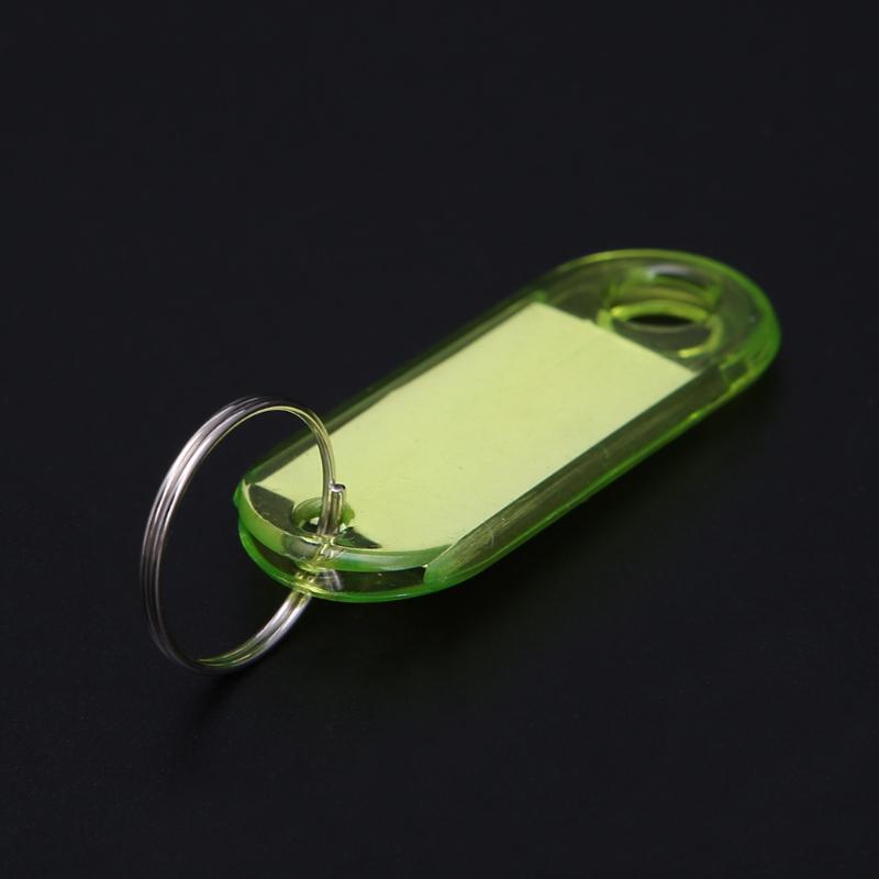 10 шт. новые прозрачные пластиковые идентификационные этикетки для багажа, бирки для ключей, брелки для ключей, бирки