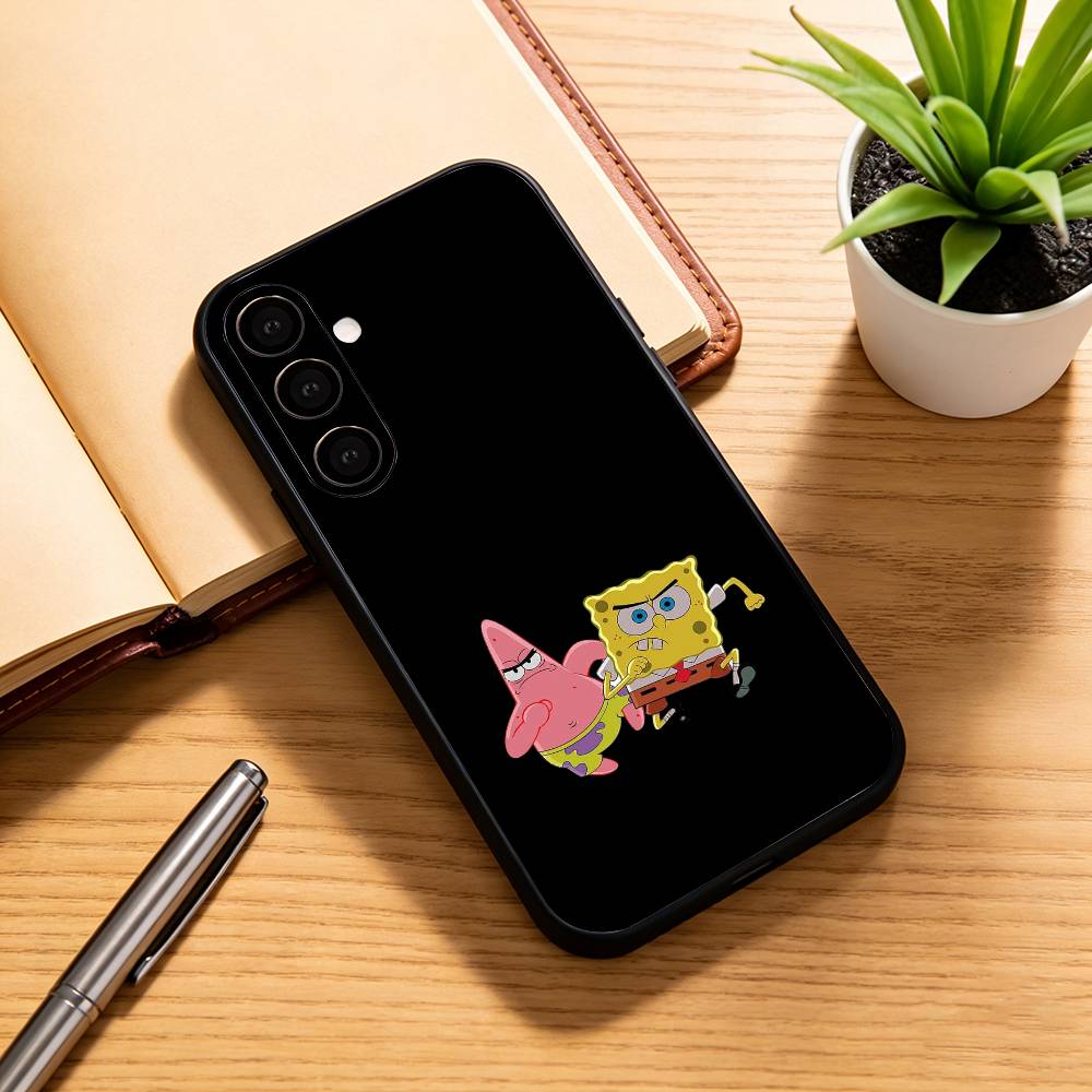 Чехол на телефон S-Sponge Funny B-Bob Animation Черный Силиконовый Мягкий Для Samsung Galaxy A73,A72,A71,A70,A53,A52,A51