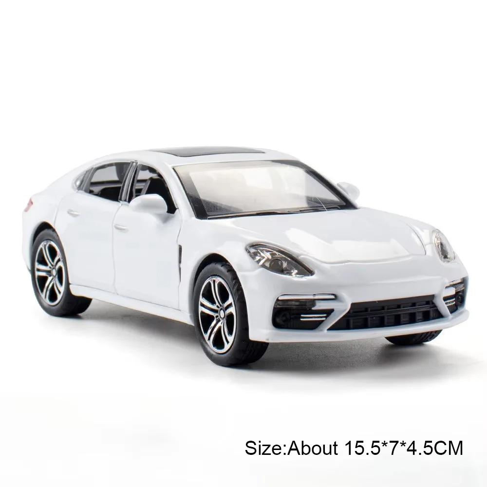 1:32 911 GT3 Panamera Модель из сплава Игрушечная машина Двери открываются Звук Свет Оттянуть Назад Резиновые шины Детская литая игрушечная машина Подарок для мальчика