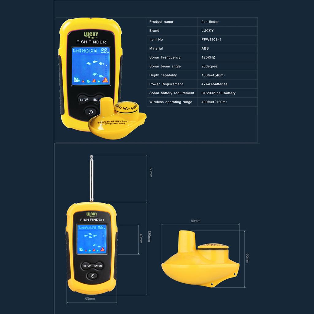 Портативный эхолот, эхолот, глубина, океан, река, беспроводной эхолот с цветным экраном