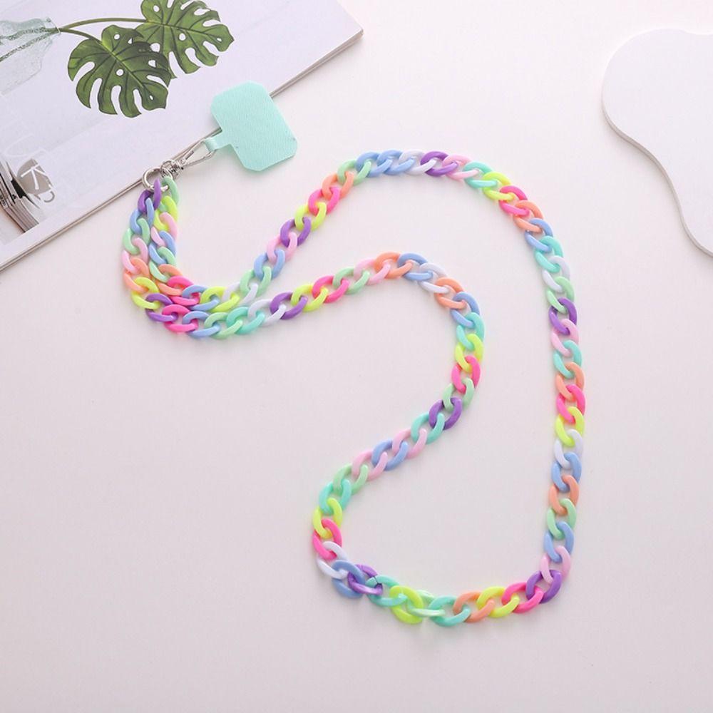 Keychain Anti-lost Rope Colorful Neck Hanging Cord Portable Phone Chain Straps  Phone Accessories