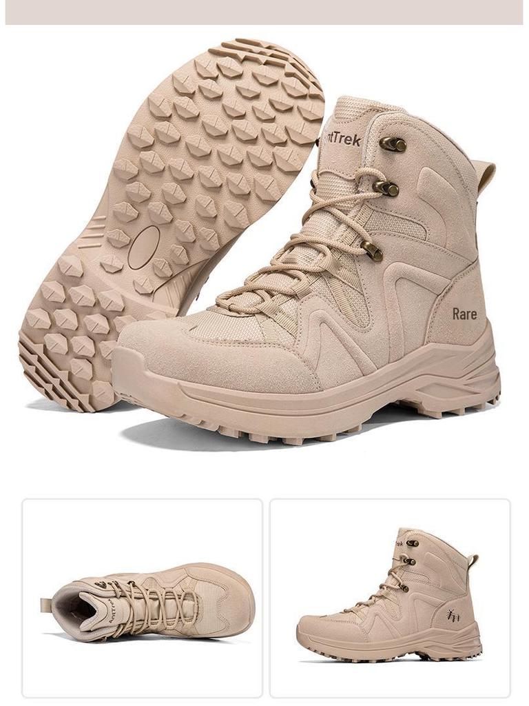 2026 Men's Plus Size Waterproof High-top Non-slip Tactical Hiking Boots