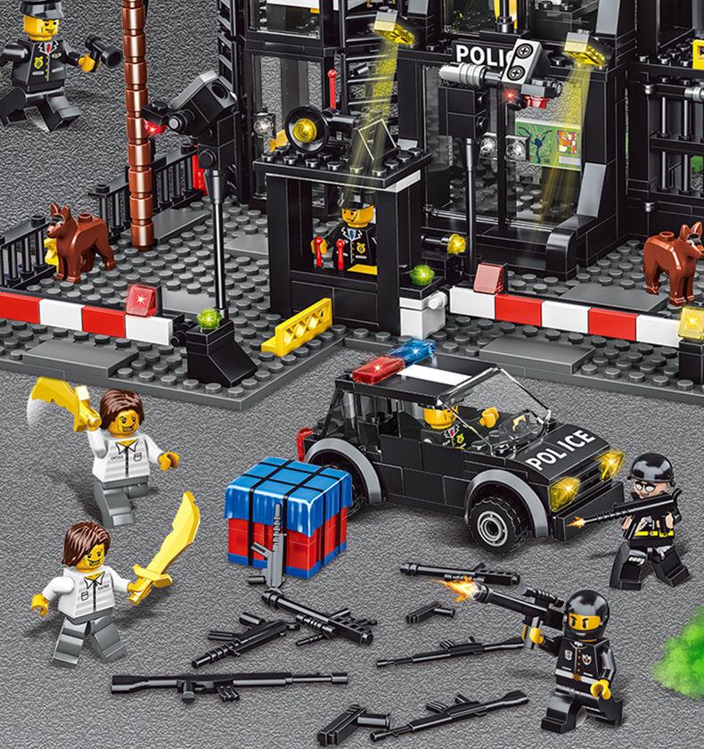 Военные строительные блоки Jiqile: Полицейский участок для детей