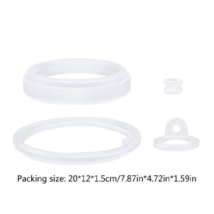 Set of 3/4pcs Water Bottle Silicone Sealing Gasket Replacement for Thermoflask 64oz Insulated Stainless Steel Cup Lid