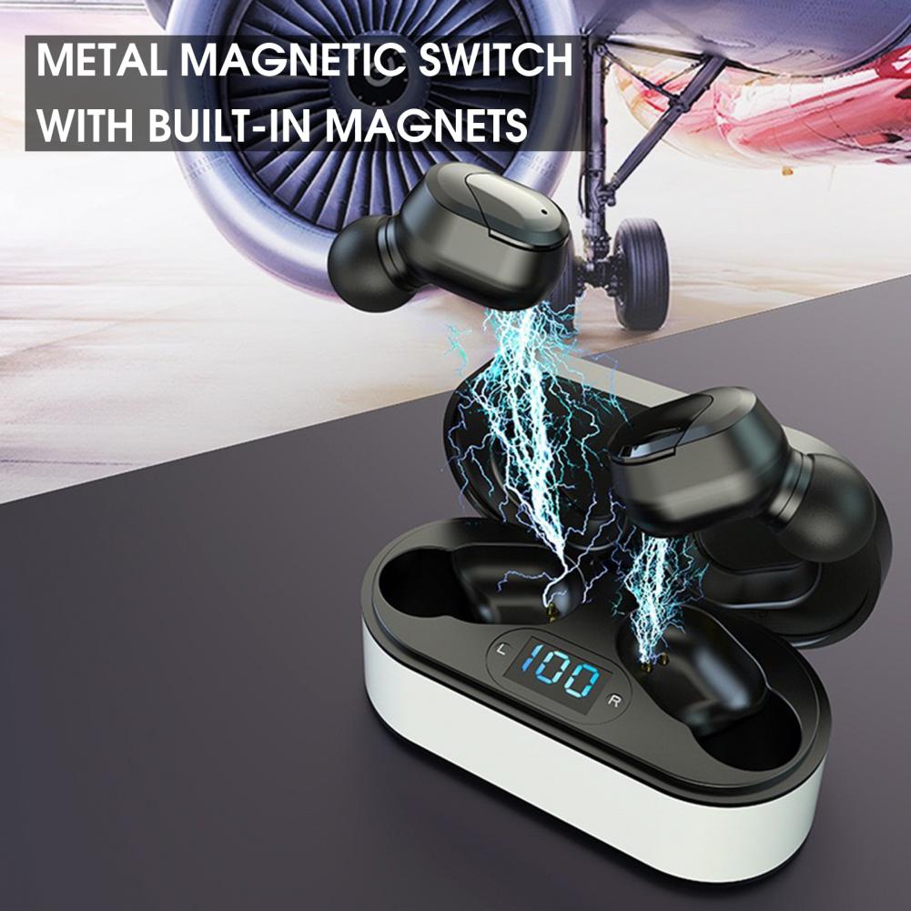 Игровые Bluetooth-наушники с зарядным устройством, светодиодным дисплеем, шумоподавлением, беспроводными наушниками-вкладышами для музыки