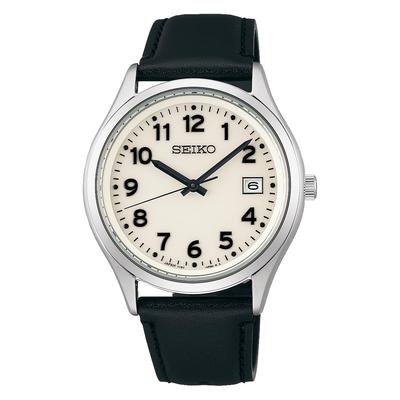 Мужские часы Seiko Selection S Series Solar Full SBPX157, арабские цифры, черный,