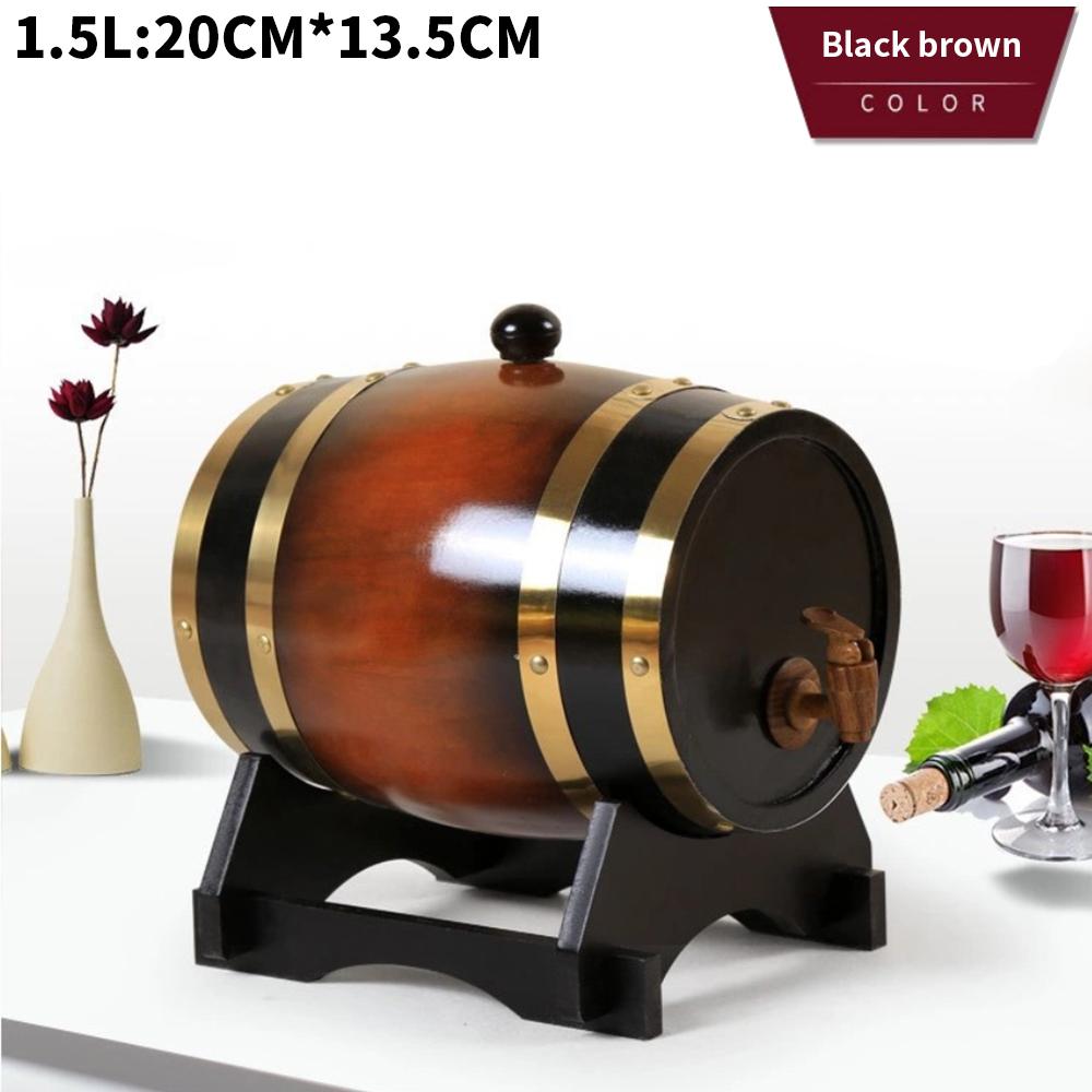 Домашнее пивоваренное деревянное винное бочонок сосновое пивоваренное оборудование для красного вина пивной бочонок кран дозатор ромовый горшок виски вино своими руками 1,5/3 л барный инструмент