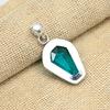 Аква-апатит, драгоценный камень 925, твердое серебро, ювелирные изделия, подвеска ручной работы для нее