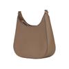Tory Burch Emerson Minimalist Casual Zipper Opening Textured Leather Crescent Bag Women shoulder bag Brown 137417-909