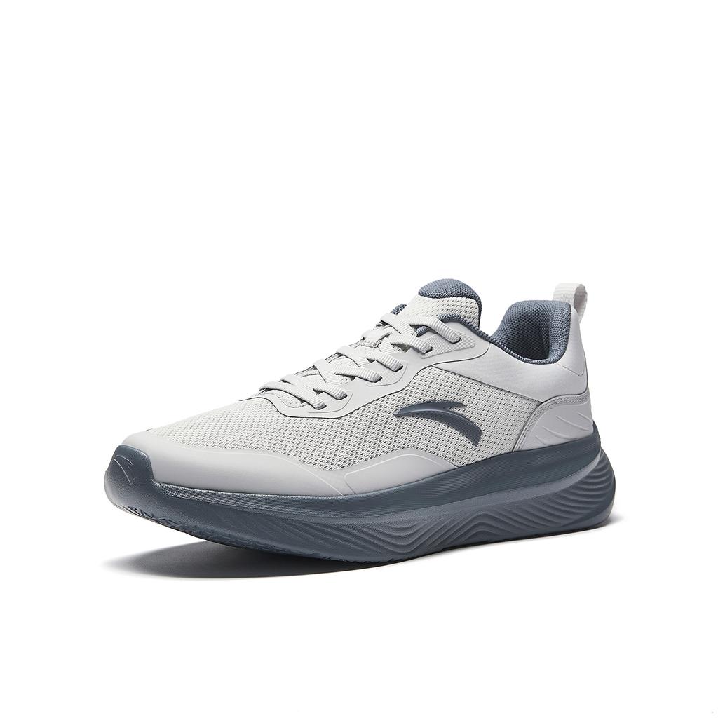 Anta Treading Commuting Versatile Shock Absorbing Wear Resistant Low Top Training Shoes Men Sneaker Chip-Gray 912537725-1