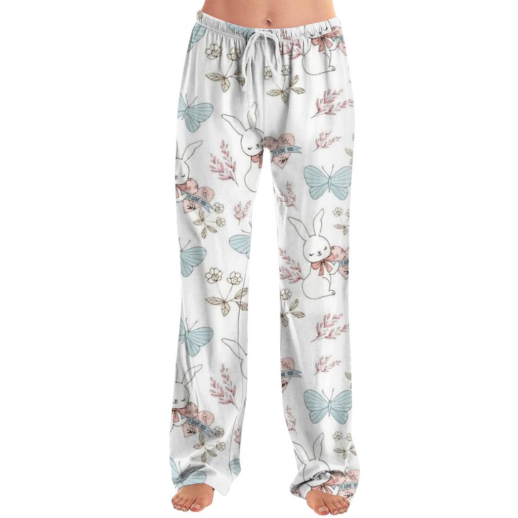 Женские модные свободные повседневные брюки с пасхальным принтом