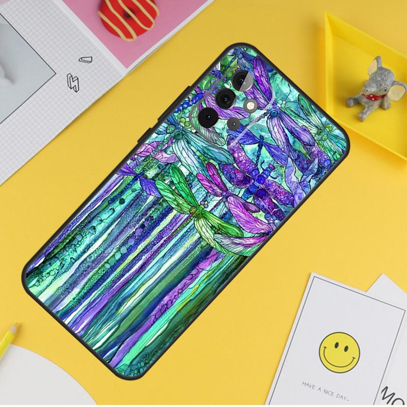 Чехол со стрекозой для Samsung Galaxy A34 A35 A14 A15 A25 A53 A33 A13 A52 A32 A12 A51 A71 A54 A55