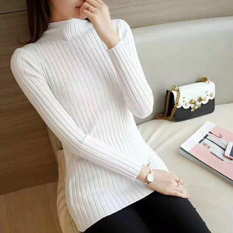Women Long Sleeve Slim Knitted Turtleneck Sweater Jumper Pullover Tops Autumn Winter