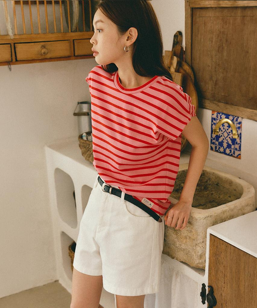 LE MONT ST MICHEL Basic Cotton Shorts_White