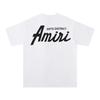 728 Amiri 2025 Summer New Men's and Women's Loose High Quality Cotton Plus Size T-shirt Couple T-Shirt Classic Letter Print