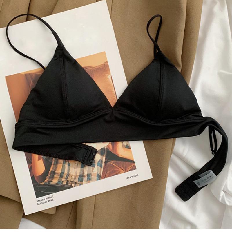 Французский бюстгальтер без косточек, сексуальный бюстгальтер с треугольной чашкой, женское нижнее белье, хлопковый бесшовный глубокий V-образный вырез без косточек, бюстгальтер пуш-ап, женское мягкое нижнее белье