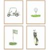 Boat Wades Golf Nursery Decor Unframed Wall Art Prints,Golf Flag Posters & Prints For Home Boy Room Decor,Green Sports Nursery Posters Pictures 8x10
