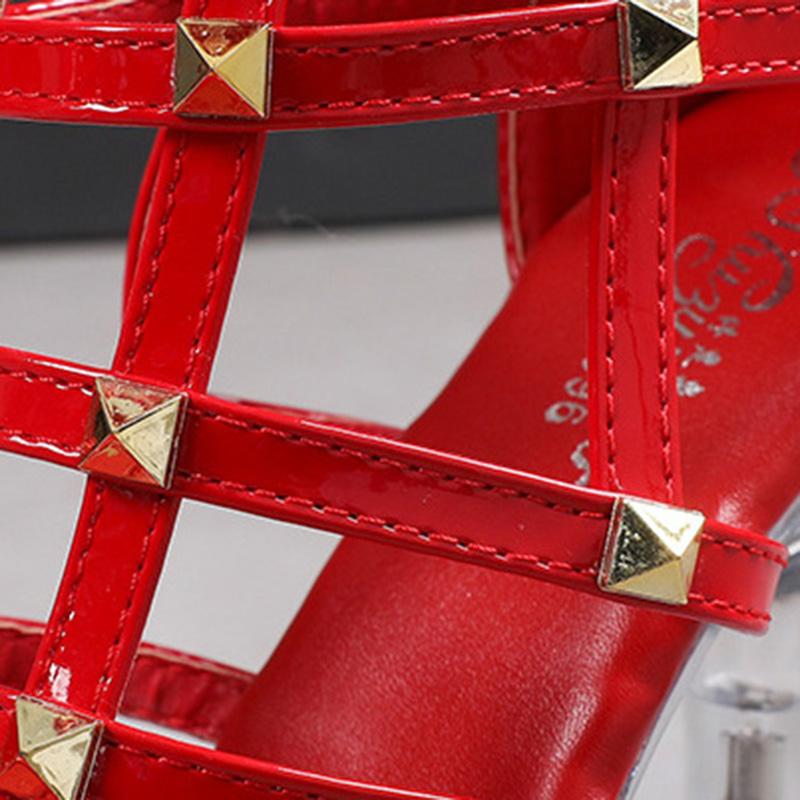 Женские туфли на шпильке, пикантные модные сандалии из лакированной кожи для подиума, серия 181, каблук 16,5 см, платформа 7 см, LFD