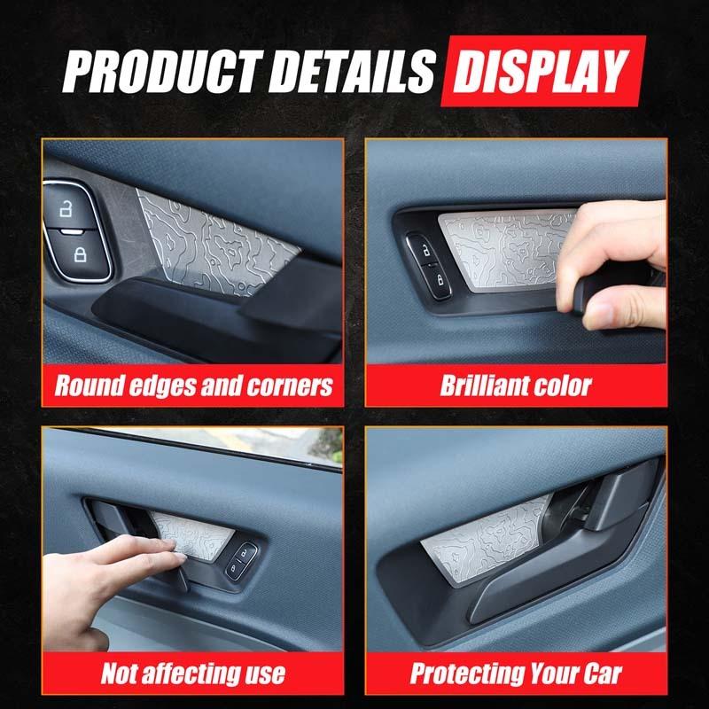 Stainless Steel Car Inner Door Bowl Protective Trim Kit Anti-Scratch Sticker For Ford Maverick -2025 Car Accessories