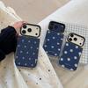 Защитный чехол «Деним Сердце Цветок» для iPhone 13-17 Pro/Pro Max