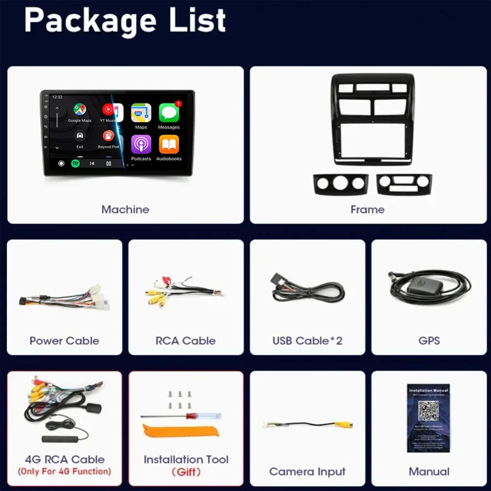 Android 14 Автомобильное радио для Kia Sportage 2 2007 - 2009 Мультимедийный видеоплеер Навигация стерео GPS Нет 2din 2 din dvd