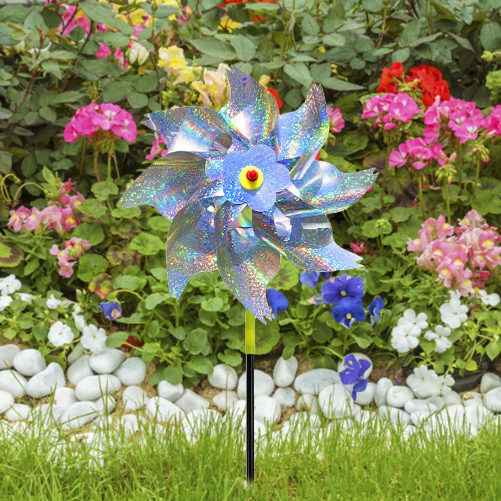 1-10PCS Bird Repeller Reflective Windmill Bird Repellent Anti Birds Windmill Spinner Child Windmill Garden Orchard Protection