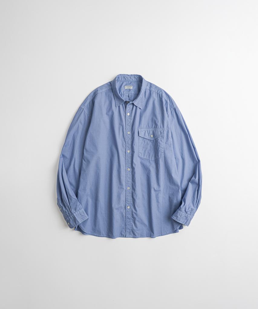 Bihebieo Крашеный Поплиновый Классический Рубашки Сапфировый
