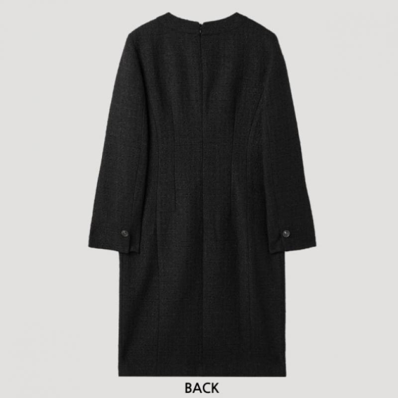 She Smiss Блестящее твидовое платье Swwopp11010 Bk