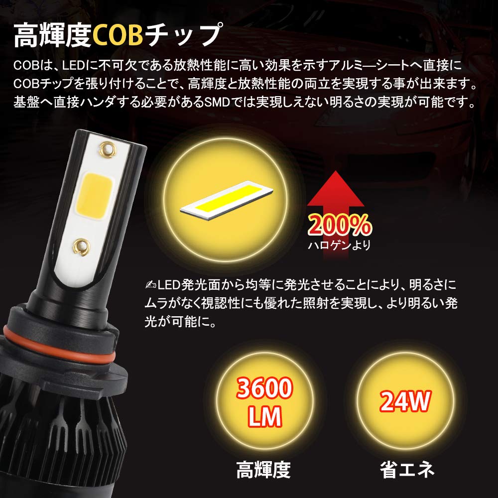 Catland HB4 9006 Светодиодная противотуманная фара, Желтая, 12 В, Автомобильная светодиодная противотуманная фара/фара головного света, Светодиодная