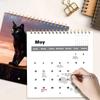 2026 Cat Themed Wall Calendar Amusing Cat Image with Mountain Road Great for Gifting & Adding Fun To Your Space