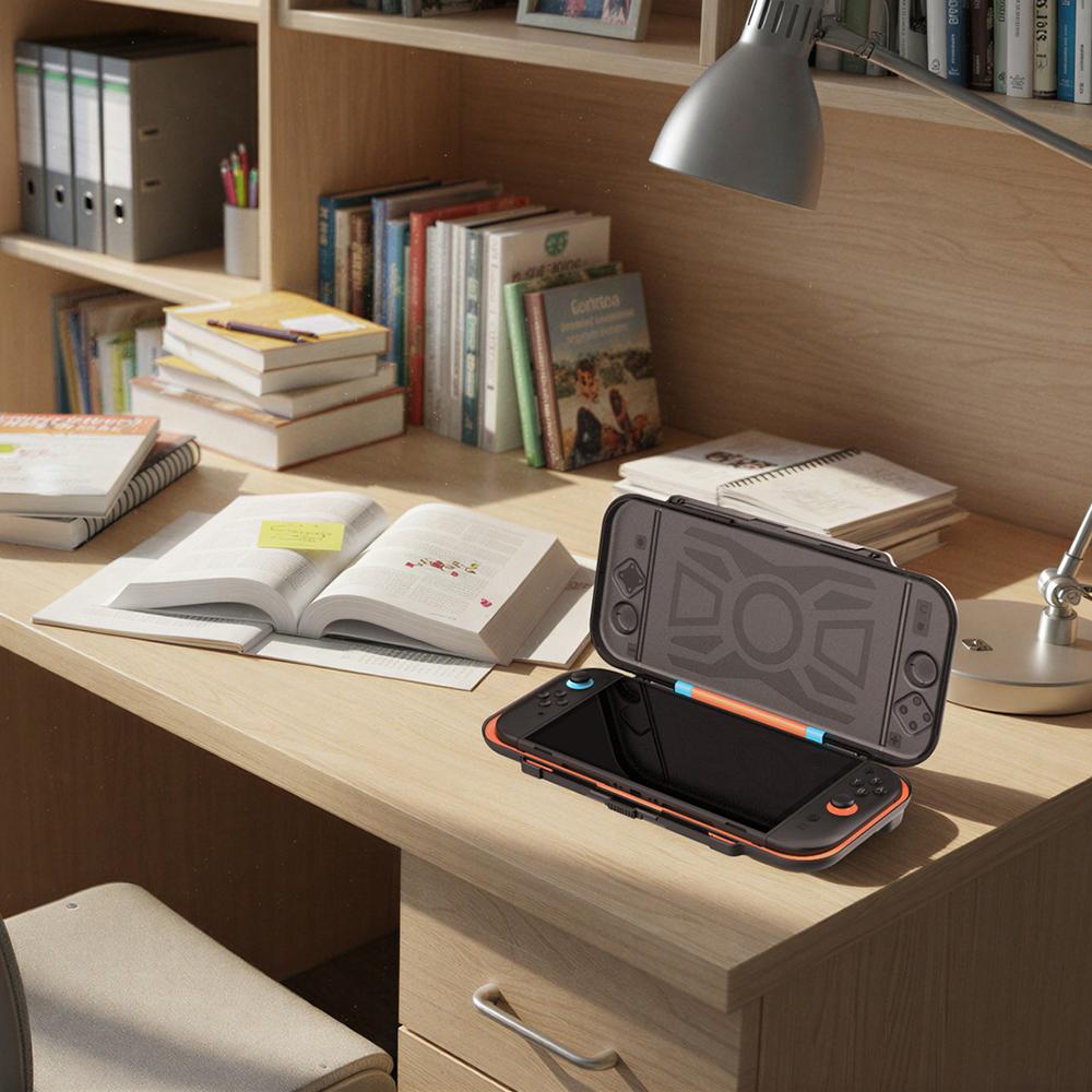 DOBE FOMIS ELECTRONICS TNS-51112 Для Nintendo Switch 2 Чехол для переноски Игровая консоль Жесткий защитный чехол с 14 слотами для игровых карт