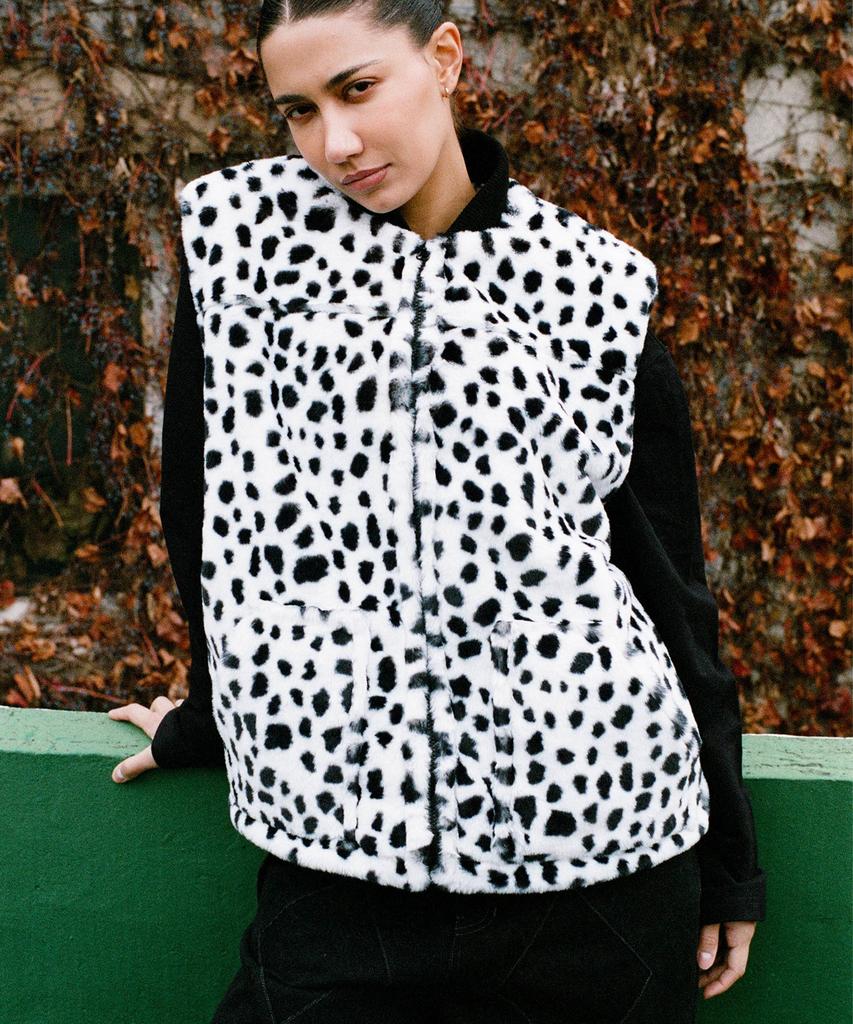 F8Ke Chemical Club Dalmatian Faux Fur Vest