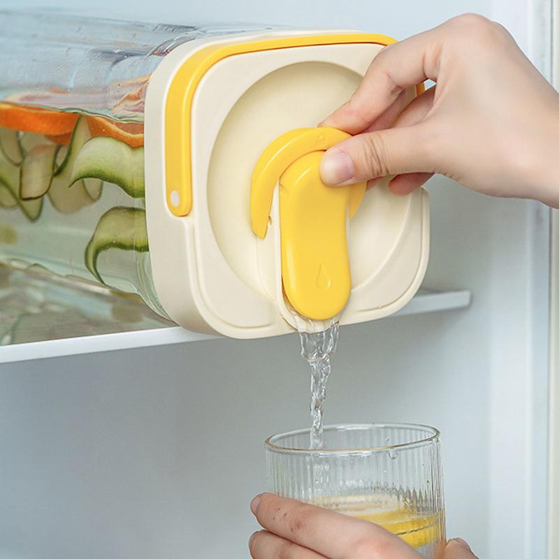 2.5/3.5L Cold Water Kettle With Faucet Portable Plastic Drink Dispenser Refrigerator Fruit Tea Bucket Liquid Beverage Container