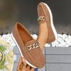 Fashion 2025 New Women Loafers Shoes Suede Comfortable Lightweight British Style Women Spring Shoes Thick Bottom Large Size Ladies Shoes