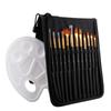 14 Pcs Nylon Paint Brushes Pen Professional Oil Watercolor Paintbrush Set With Color Palette Pencil