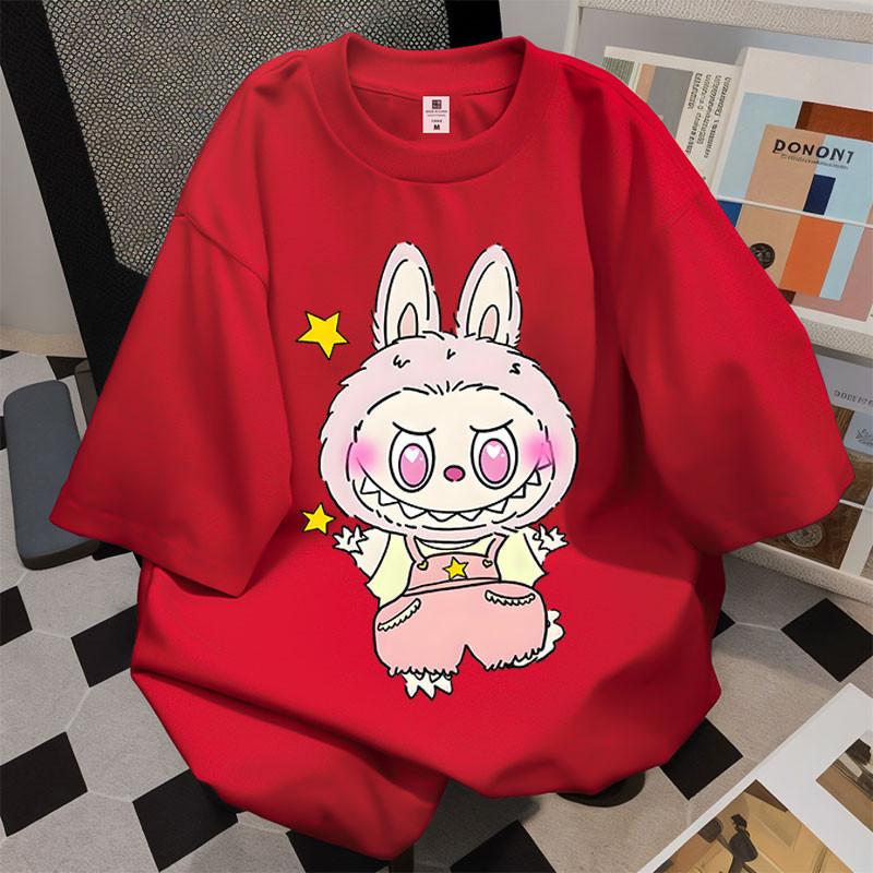 Новая футболка унисекс с принтом LABUBU 2025, повседневный модный топ