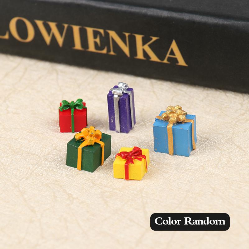 5 шт. 1/12 масштаб миниатюрный кукольный домик рождественская подарочная коробка украшения аксессуары