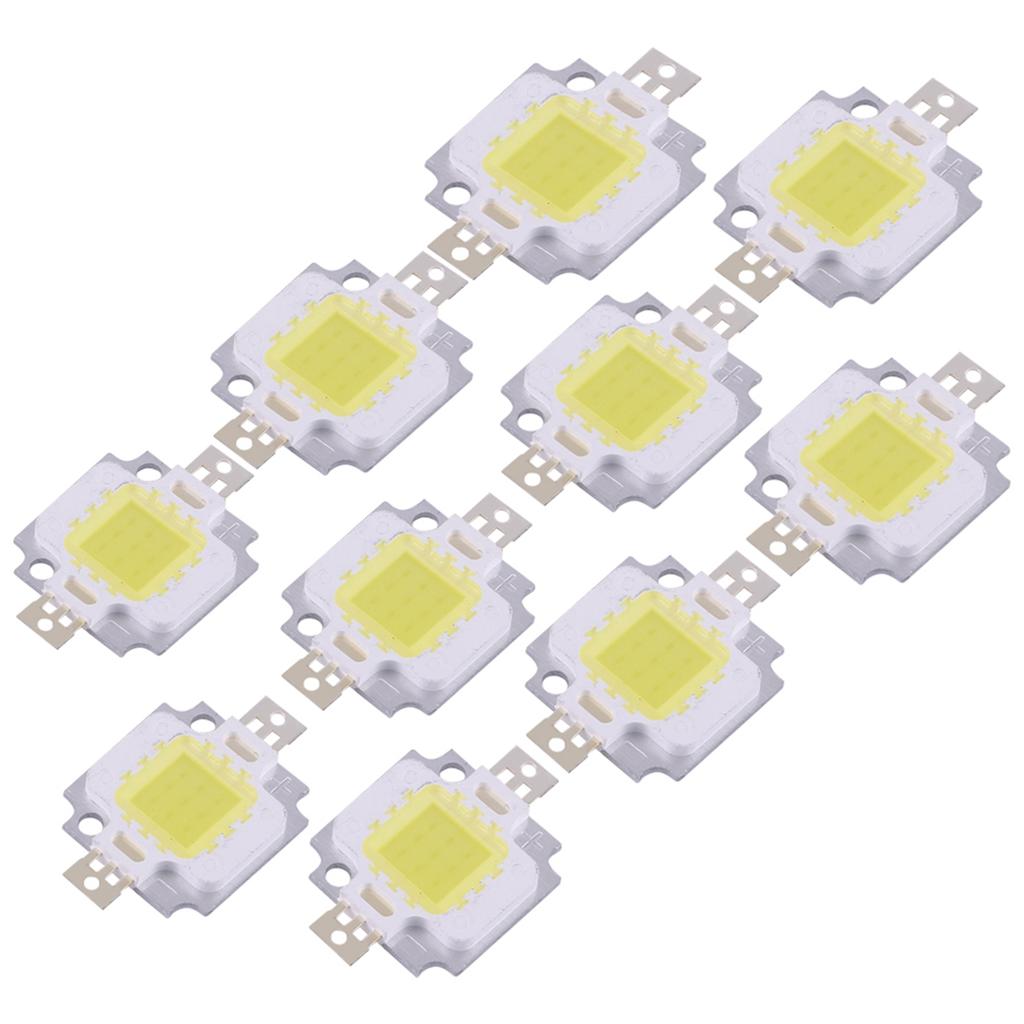 10Pcs 10W LED Warm Cool White SMD Chip COB DC 9‑10V For Lamp Flood Light Bulb Replacement