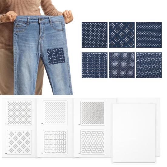 Переводные рисунки для вышивки. Набор трафаретов для перевода рисунков. Набор трафаретов для вышивки «Сашико».