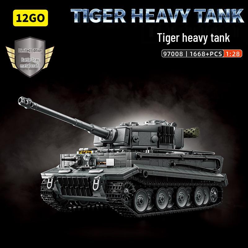 Tiger 97001 Тяжелый Танк Военная Модель Конструктор с Минифигурками