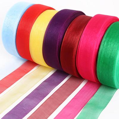 46 метров шелковая атласная лента для украшения свадебной вечеринки из органзы DIY Пояс для упаковки подарков