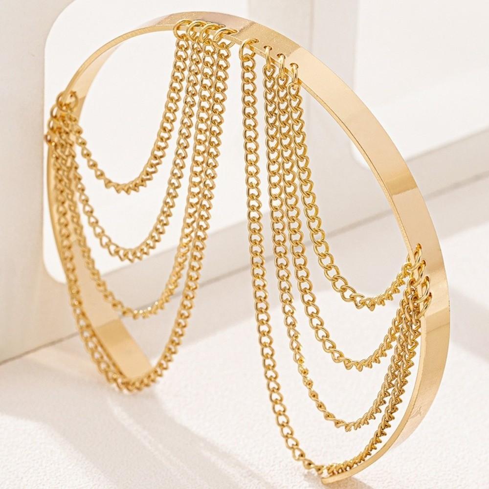 Thin Chain Arm Bangles Open Adjustable Tassel Pendant Bangle Chain Pendant Bangle Boho Personality