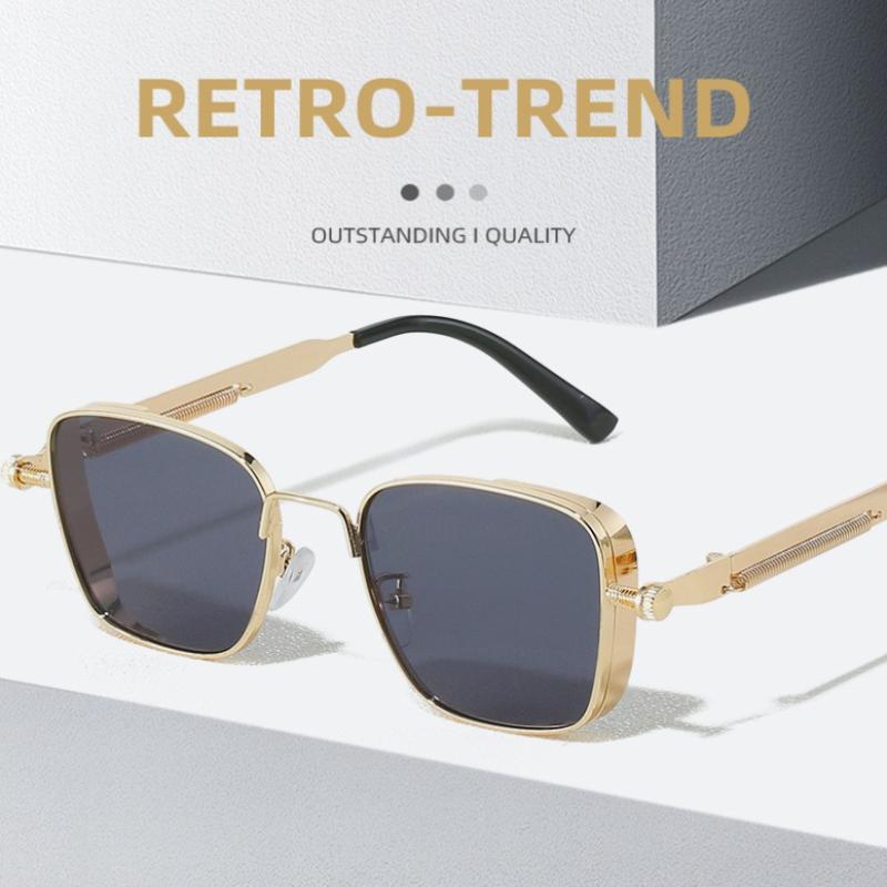 Поляризованные Солнцезащитные Очки Мужские Высокого Класса Красивые Для Вождения Специальные Анти-УФ Высокого Качества Металлические Панк Трендовые Солнцезащитные Очки